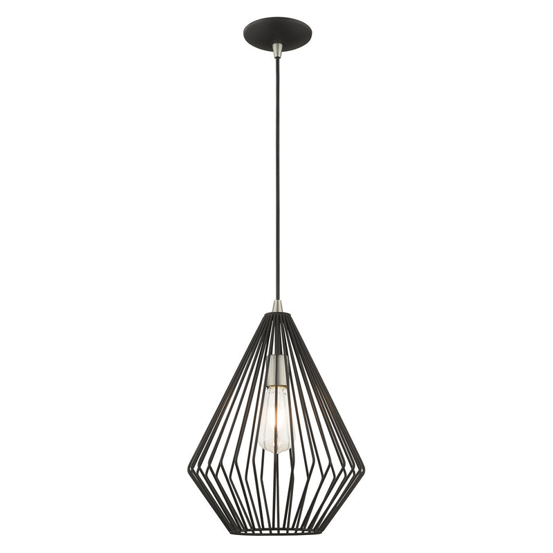 1 Light Mini Pendant in Black