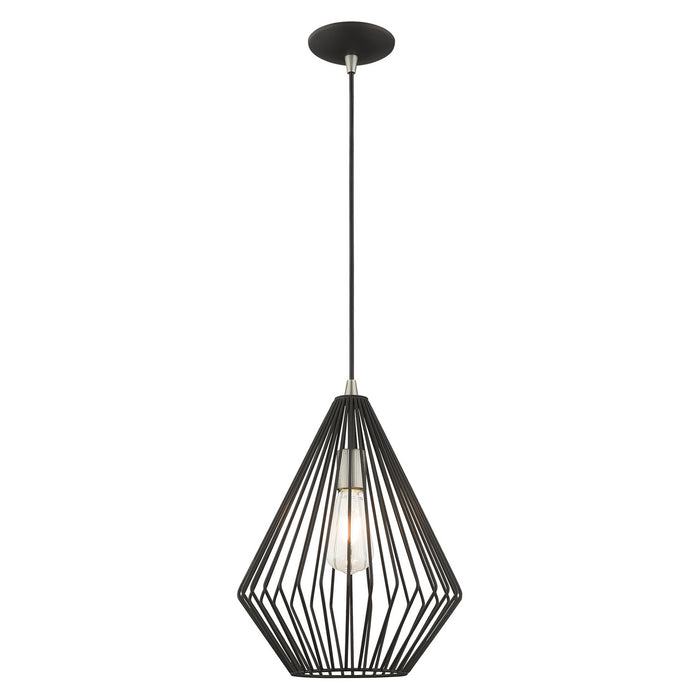 1 Light Mini Pendant in Black