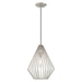1 Light Mini Pendant in Brushed Nickel