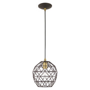1 Light Mini Pendant in Bronze