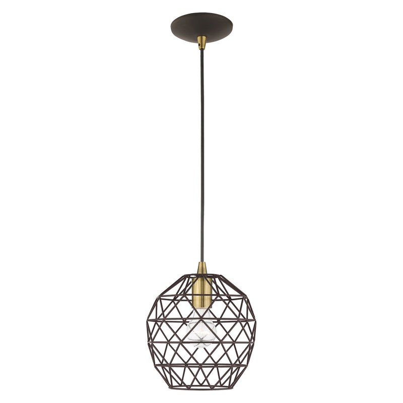 1 Light Mini Pendant in Bronze