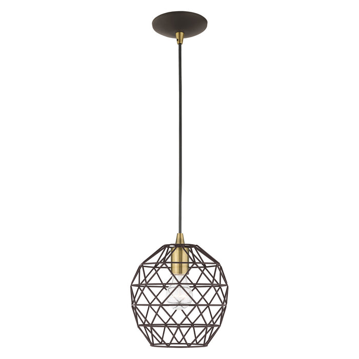 1 Light Mini Pendant in Bronze