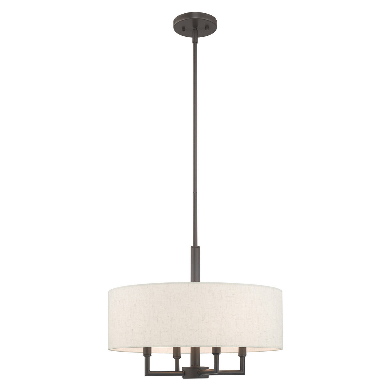 Meridian 4 Light Pendant Chandelier in English Bronze
