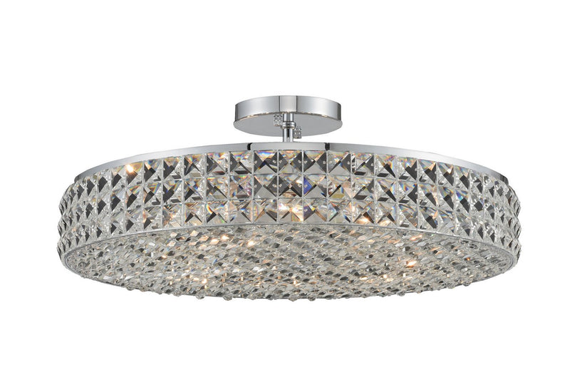 Loro 8-Light Semi-Flush Mount in Polished Chrome