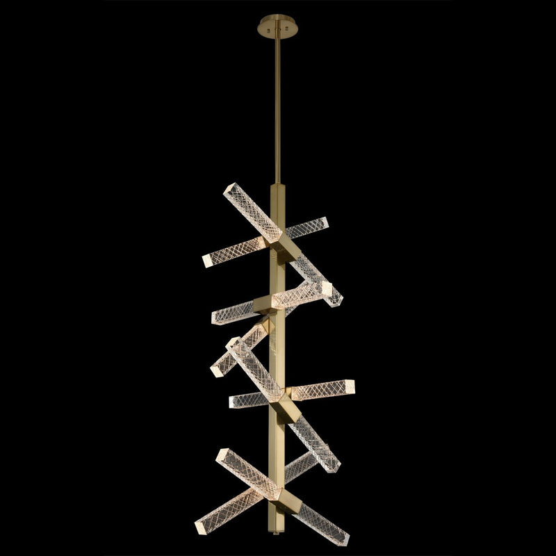 Apollo LED Foyer Chandelier in Brushed Champagne Gold