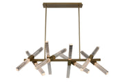 Apollo LED Island Chandelier in Brushed Champagne Gold