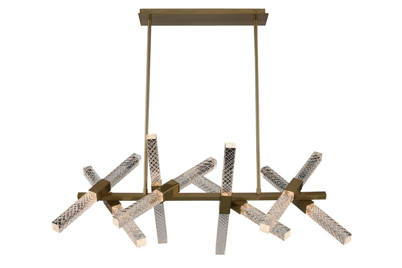 Apollo LED Island Chandelier in Brushed Champagne Gold