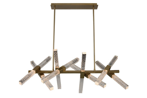 Apollo LED Island Chandelier in Brushed Champagne Gold