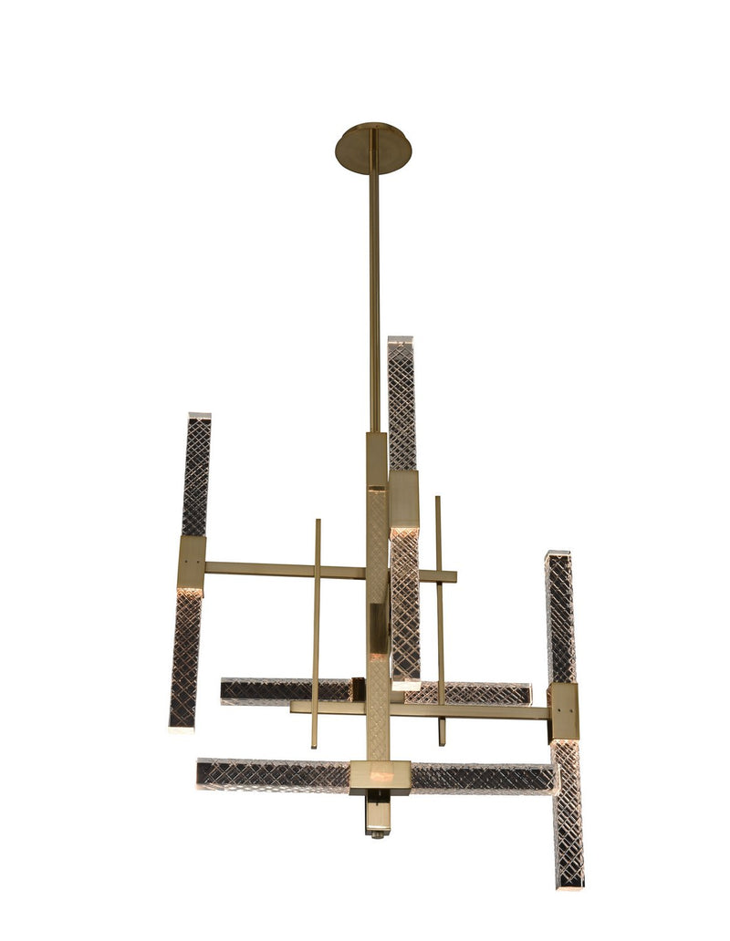 Apollo Starburst LED Chandelier in Brushed Champagne Gold