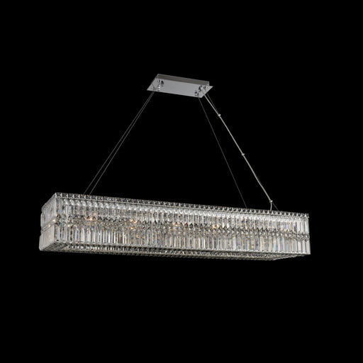 Rettangolo 14-Light Linear Pendant in Polished Chrome