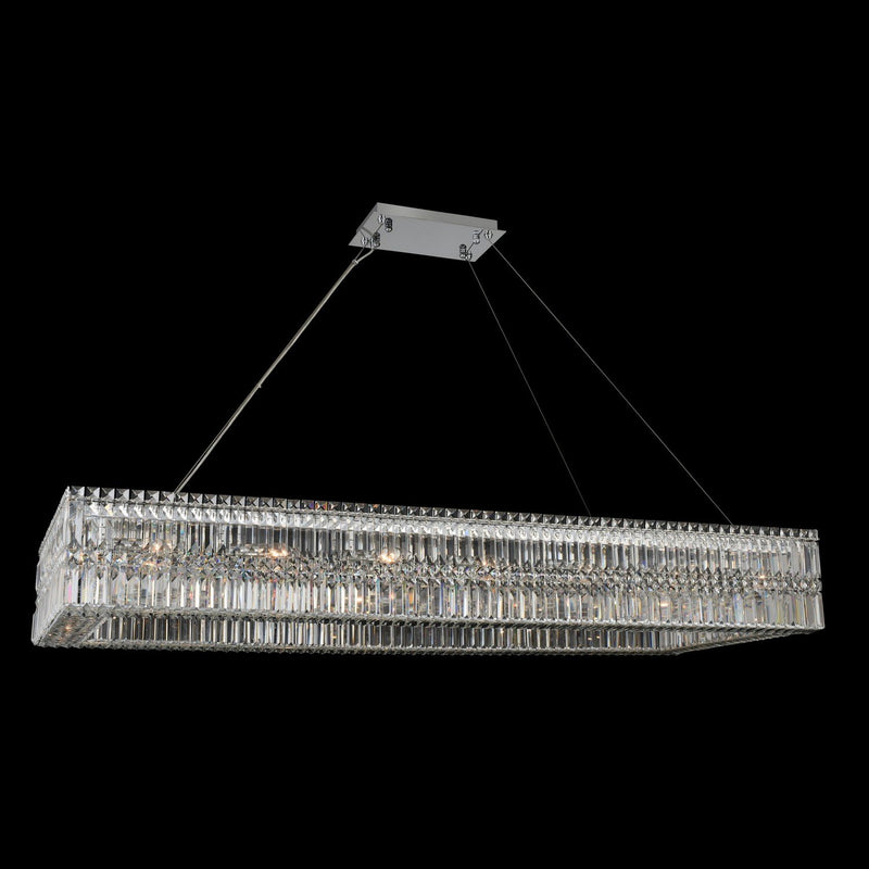 Rettangolo 18-Light Linear Pendant in Polished Chrome
