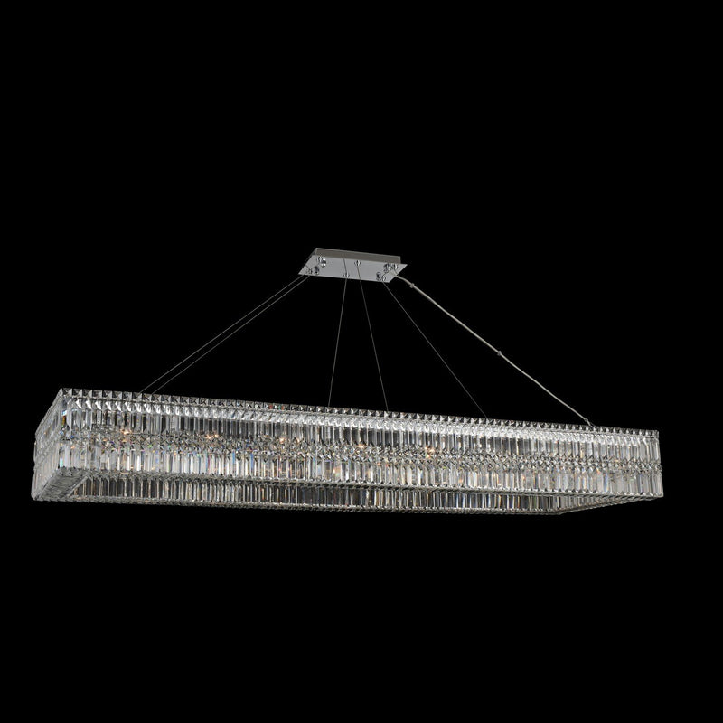 Rettangolo 20-Light Linear Pendant in Polished Chrome