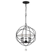 Solaris 5 Light 17" Chandelier in Black