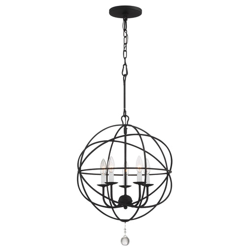 Solaris 5 Light 17" Chandelier in Black