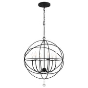 Solaris 6 Light 28.5" Chandelier in Black