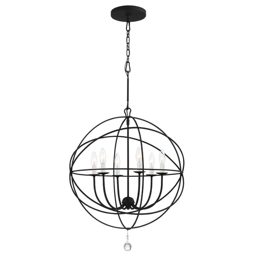 Solaris 6 Light 28.5" Chandelier in Black