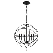 Solaris 6 Light 28.5" Chandelier in Black