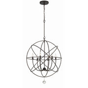 Solaris 6 Light 28.5" Chandelier in English Bronze