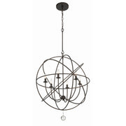 Solaris 6 Light 28.5" Chandelier in English Bronze