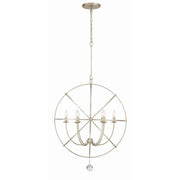 Solaris 6 Light 28.5" Chandelier in Olde Silver