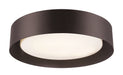 LED Flushmount in Black with White Acrylic