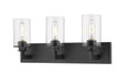 Savannah 3 Light Vanity in Bronze with Clear Glass