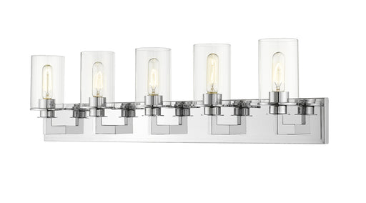 Savannah 5 Light Vanity in Chrome with Clear Glass