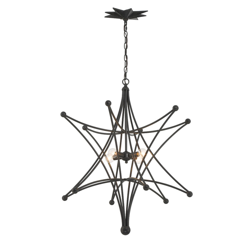 Astro 4 Light 27" Pendant in Black