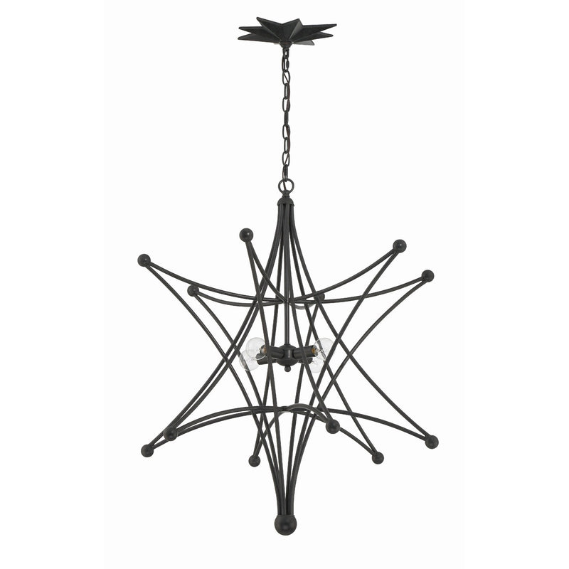 Astro 4 Light 27" Pendant in Black