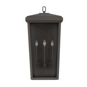 Donnelly 3-Light Large Outdoor Wall Lantern in Oiled Bronze