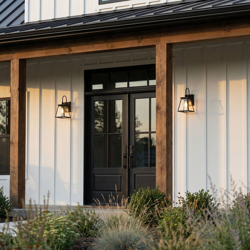 Belmore Large Outdoor Wall Lantern in Black