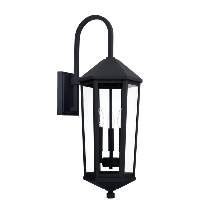Ellsworth Small 3-Light Outdoor Wall Lantern in Black