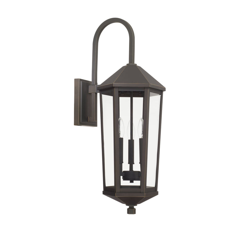 Ellsworth Small 3-Light Outdoor Wall Lantern in Oiled Bronze