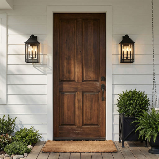 Braden 3-Light Outdoor Wall Lantern in Black