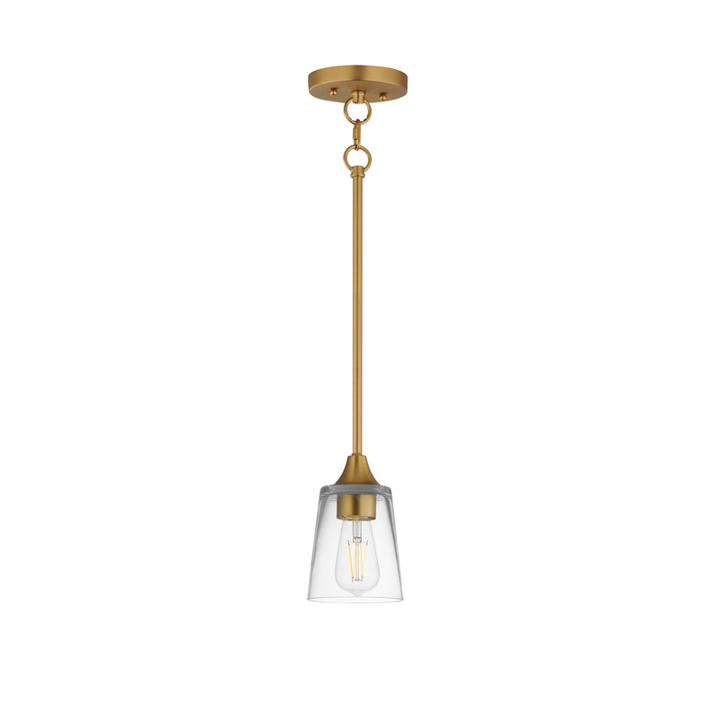 Hudson Mini Pendant in Natural Aged Brass