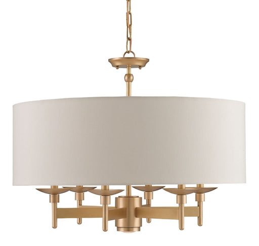 Bering 6-Light Drum Chandelier in Antique Brass