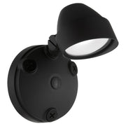 Single 11W LED Outdoor Flood Light in Matte Black