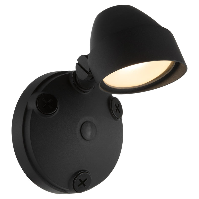 Single 11W LED Outdoor Flood Light in Matte Black