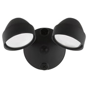 Double 22W LED Outdoor Flood Light in Matte Black