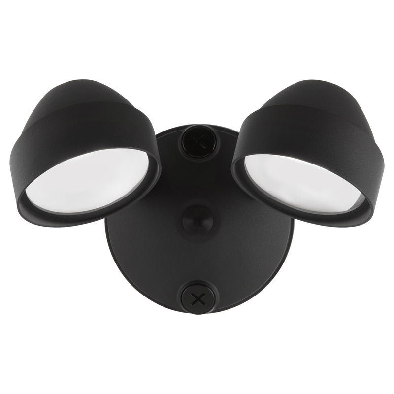 Double 22W LED Outdoor Flood Light in Matte Black