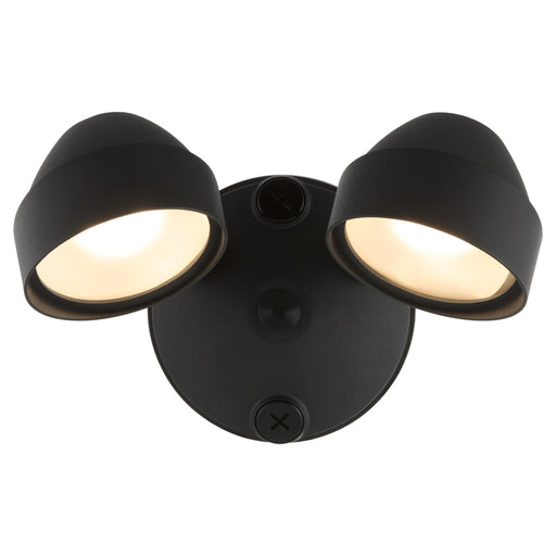 Double 22W LED Outdoor Flood Light in Matte Black