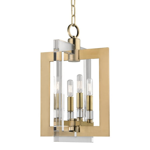 Wellington 4-Light Chandelier in Aged Brass