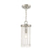 Elizabeth 1 Light Mini Pendant in Brushed Nickel