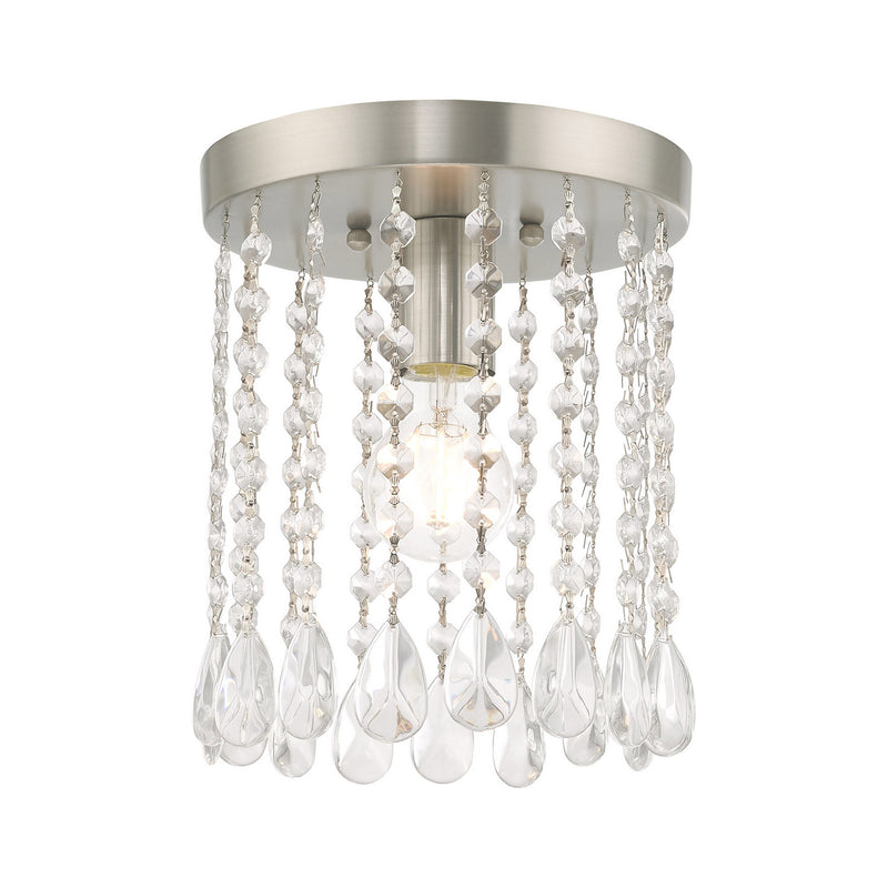 Elizabeth 1 Light Ceiling Mount in Brushed Nickel