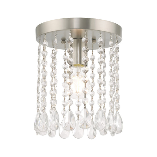 Elizabeth 1 Light Ceiling Mount in Brushed Nickel