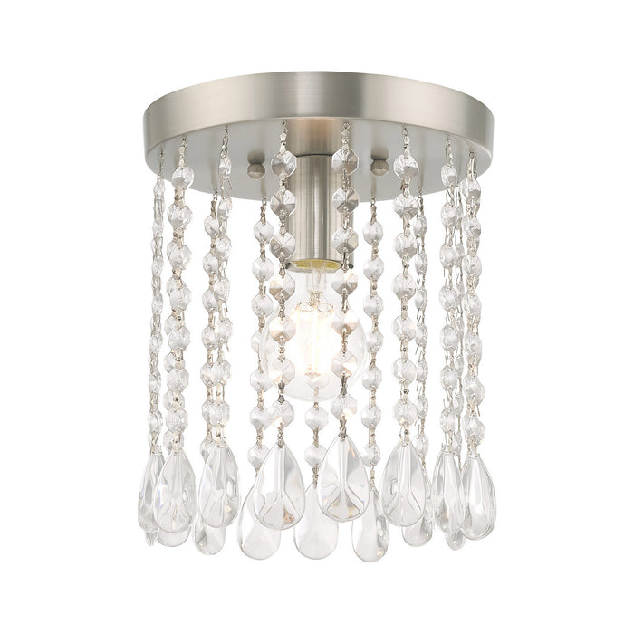 Elizabeth 1 Light Ceiling Mount in Brushed Nickel