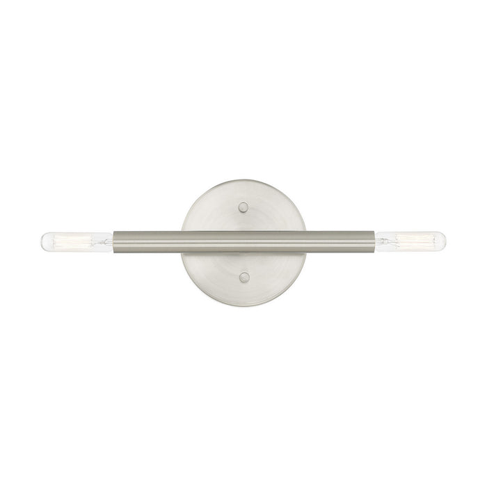 Copenhagen 2 Light Wall Sconce in Brushed Nickel