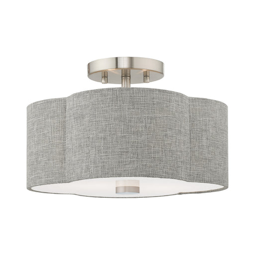 Kalmar 2 Light Ceiling Mount in Brushed Nickel