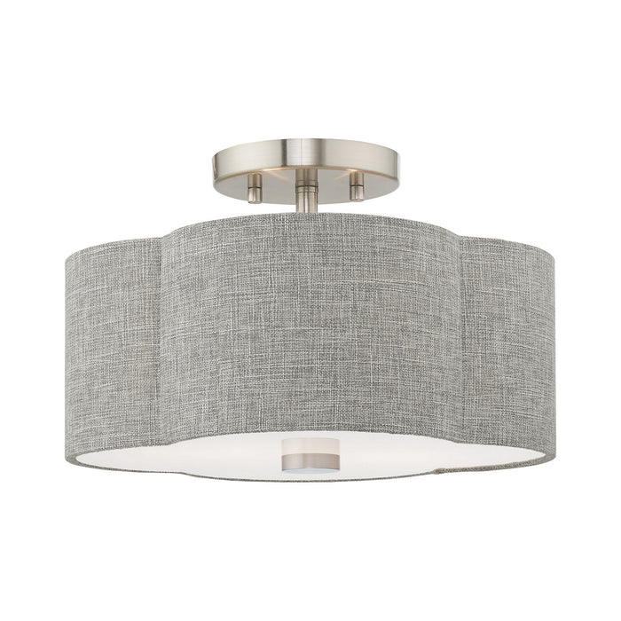 Kalmar 2 Light Ceiling Mount in Brushed Nickel