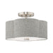 Kalmar 2 Light Ceiling Mount in Brushed Nickel